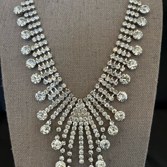 Charming Charlie Silver Rhinestone Necklace - Picture 2 of 4